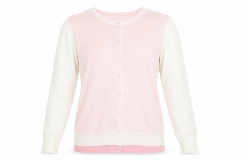 Damsel in a Dress Womens Pink Crew Neck  Acrylic Cardigan Jumper Size M