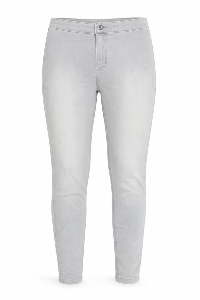 M&S Womens Grey  Cotton Skinny Jeans Size 8 L29 in Regular Button