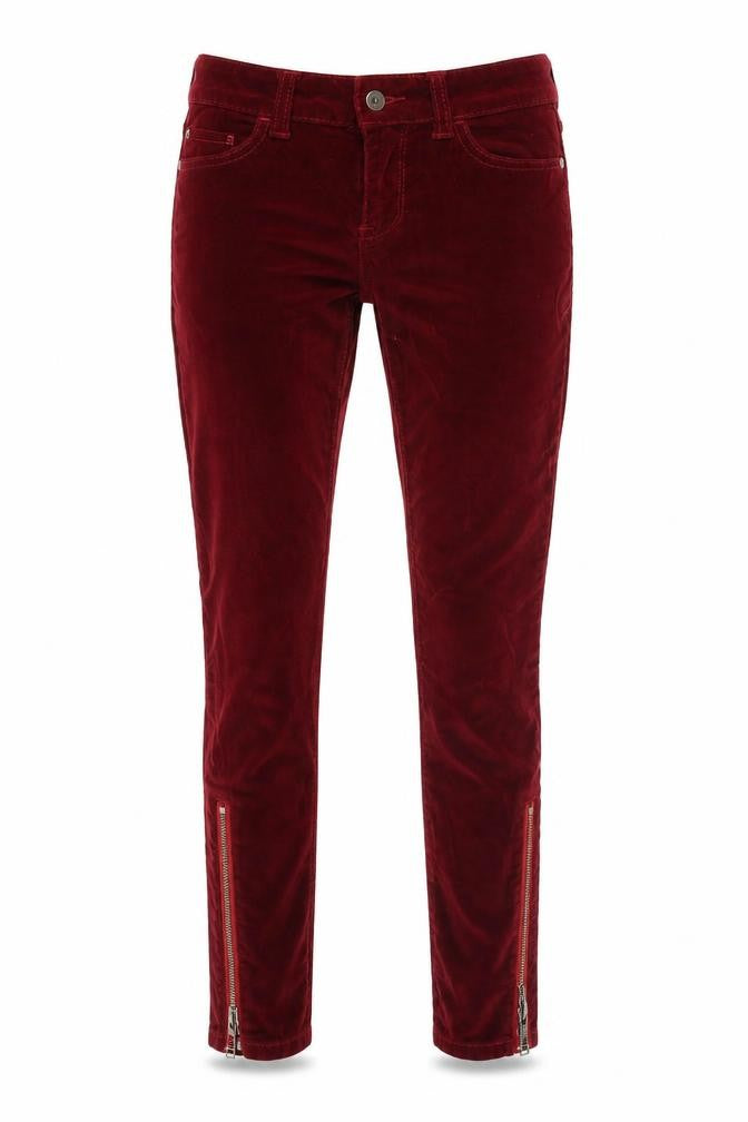 Pilcro Womens Purple  Cotton Trousers  Size 6 L31 in Regular Button