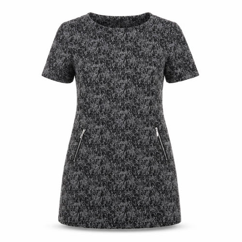 Papaya Womens Grey  Polyacrylate Fibre Mini  Size 12  Round Neck