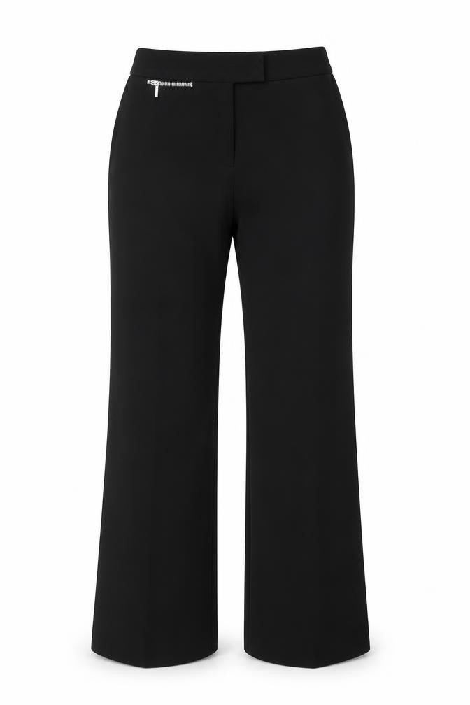 For Women Womens Black  Polyester Dress Pants Trousers Size 12 L31 in Regular Hook & Loop