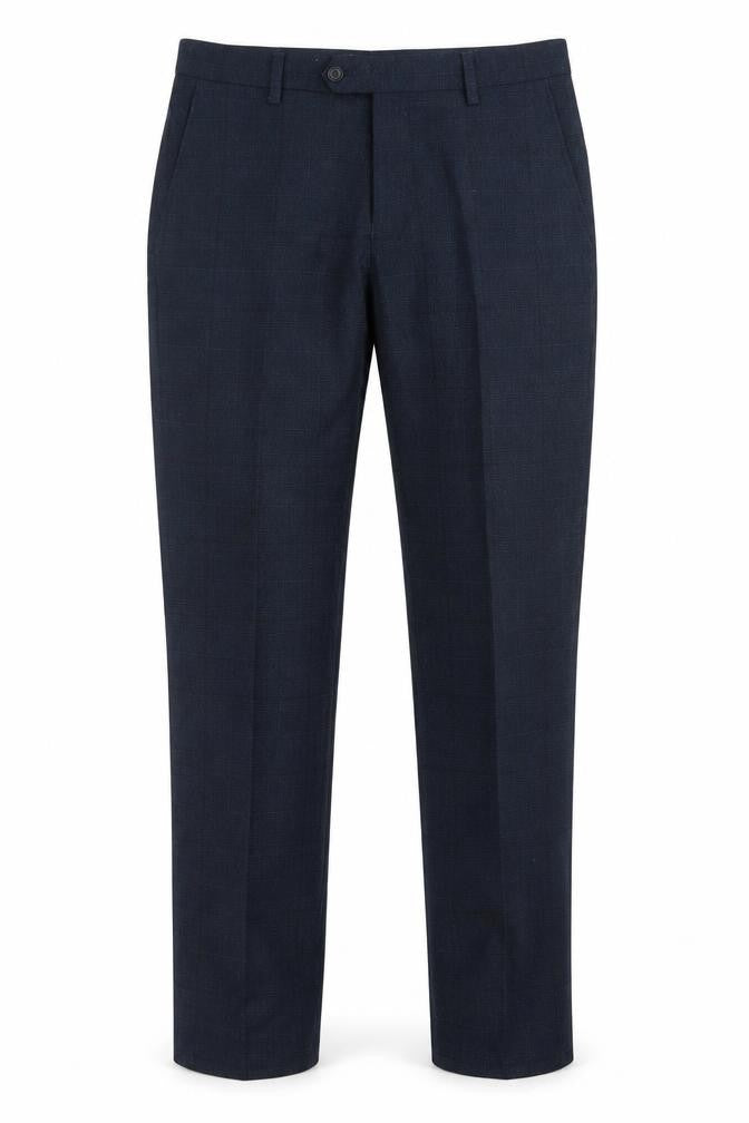 NEXT Mens Blue Plaid Polyester Dress Pants Trousers Size 30 in L31 in Regular Button