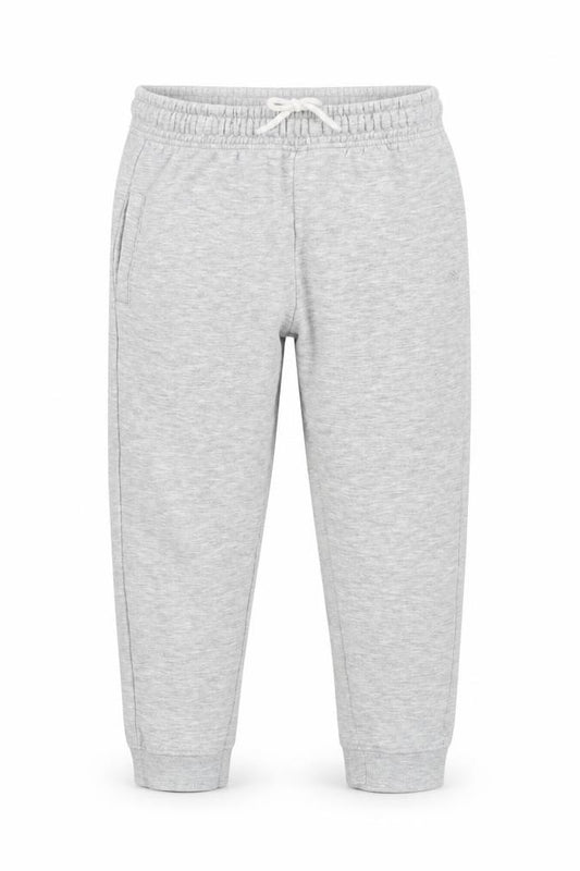Front view of Next boys’ grey cotton sweatpants, size 9, months slim