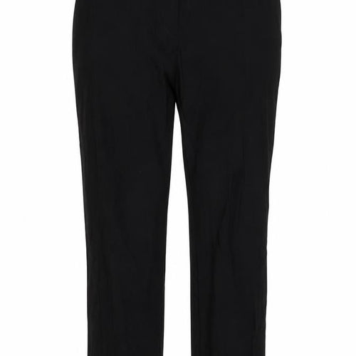 Oasis Womens Black  Viscose Trousers  Size 8 L27 in Slim Zip