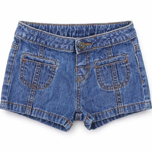 Mini Club Baby Blue  Cotton Cropped Jeans Size 12-18 Months  Button
