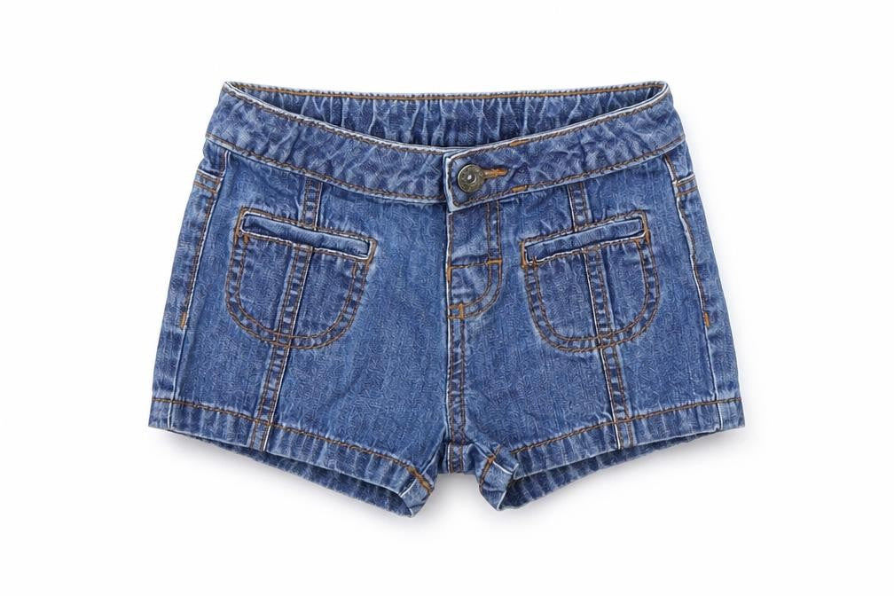 Mini Club Baby Blue  Cotton Cropped Jeans Size 12-18 Months  Button