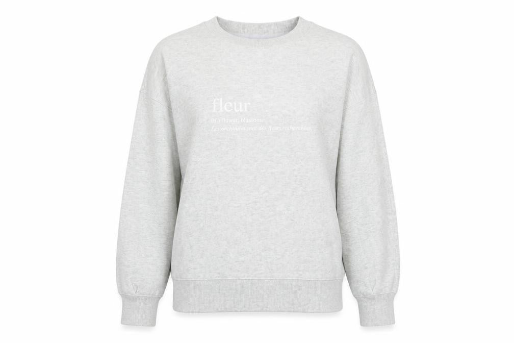 Front view of Next women’s grey cotton pullover sweatshirt, size XS