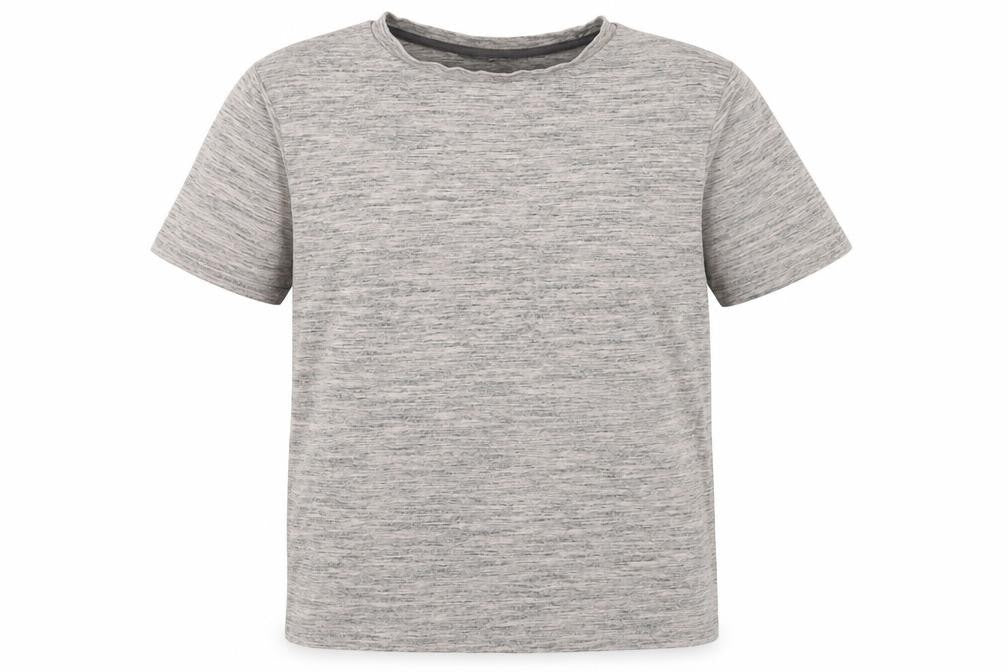 Front view of George boys’ brown cotton basic t-shirt, size 8-9, years crew neck pullover