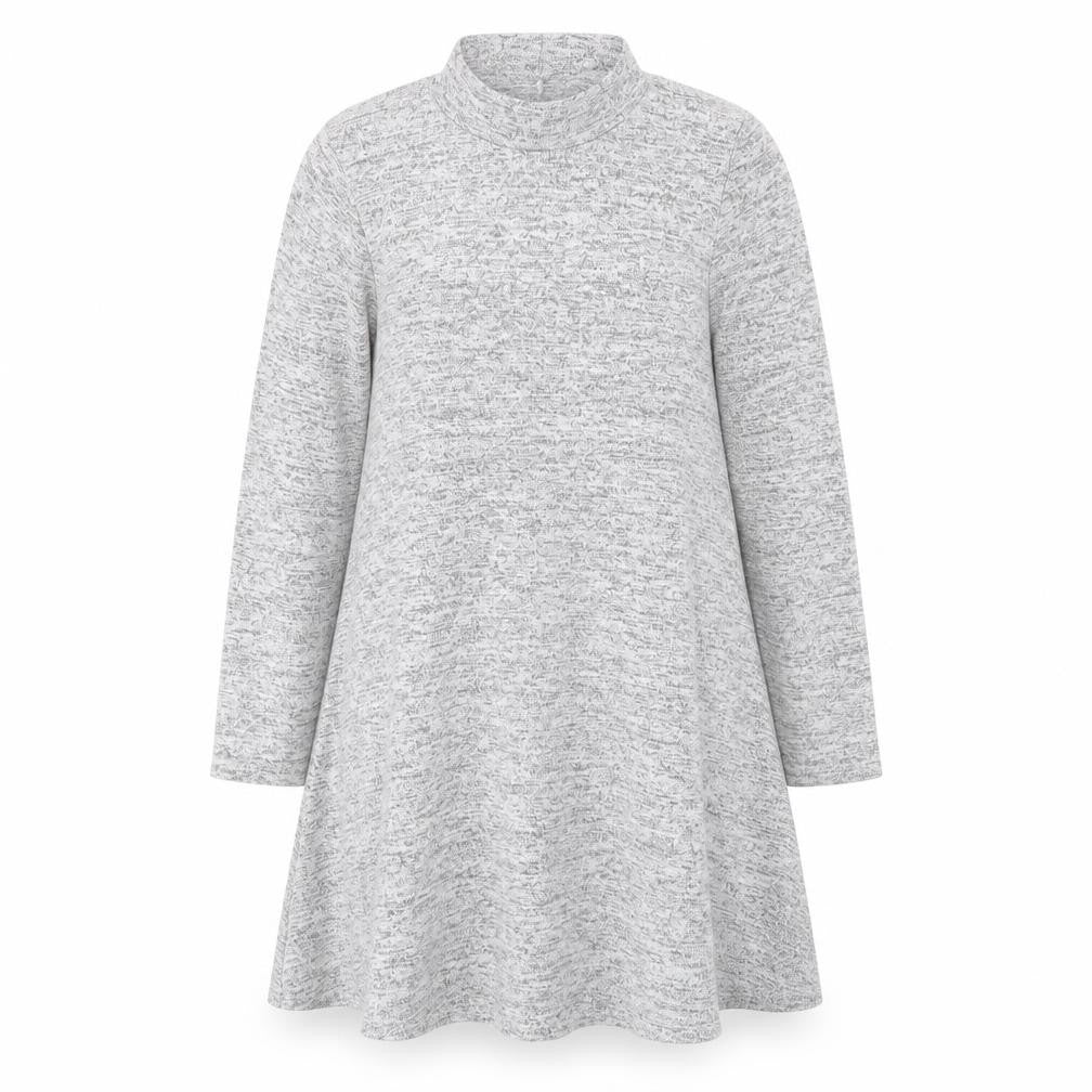 Front view of Primark women’s grey viscose tunic blouse, size UK 8, round neck