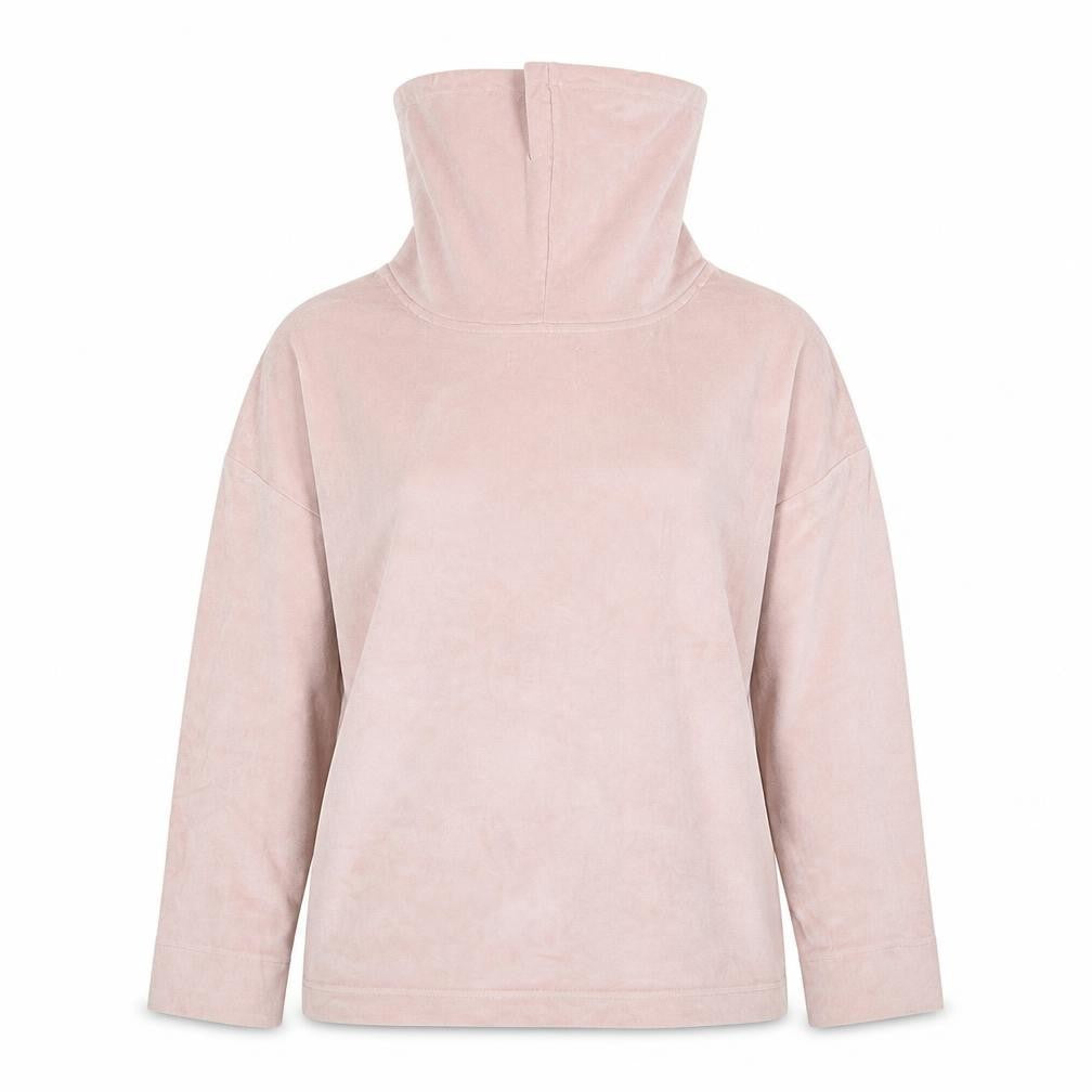 Front view of F&F women’s pink roll neck polyester jumper, size S