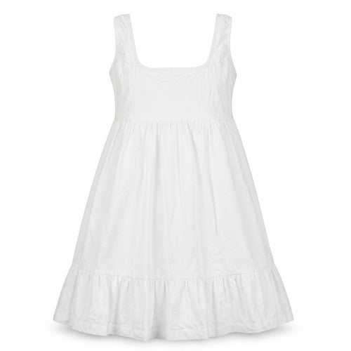 MNG Womens White  Cotton Trapeze & Swing  Size 2XS  Round Neck