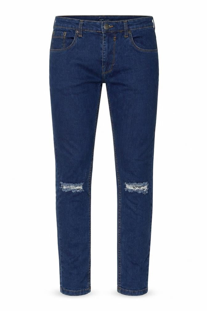 Soul Star Mens Blue  Cotton Skinny Jeans Size 32 in L35 in Extra-Slim Zip