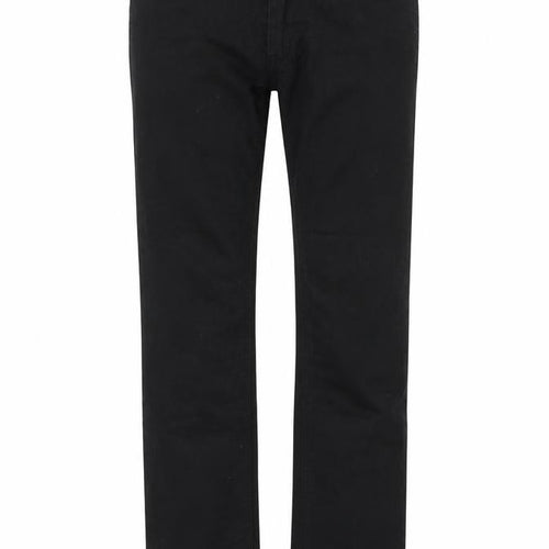 South Womens Black  Cotton Straight Jeans Size 8 L29 in Regular Zip