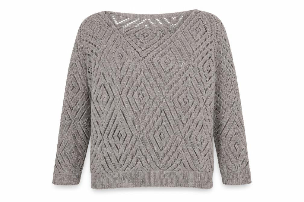 Front view of women’s brown viscose pullover sweatshirt, size S, pullover