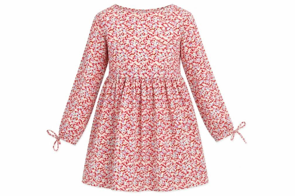 Wednesday Girl Womens Red Floral Polyester A-Line  Size 2XS  Crew Neck Pullover