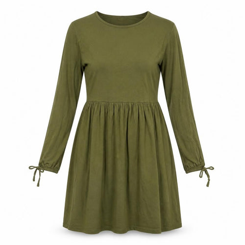 Wednesday Girl Womens Green  Viscose A-Line  Size XS  Crew Neck Pullover