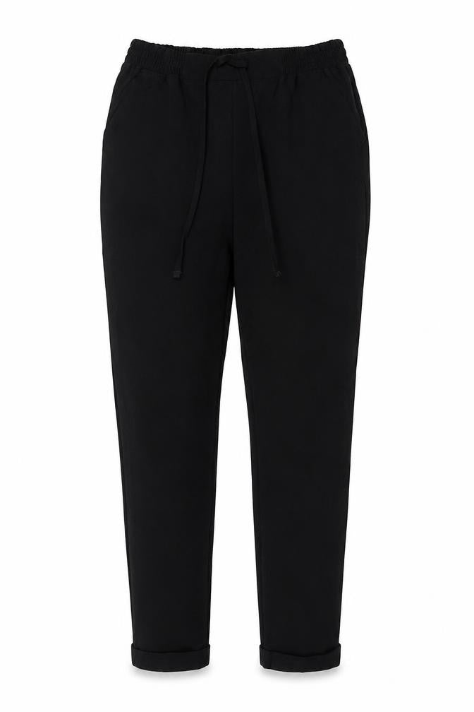 Next Womens Black  Polyester Trousers  Size 8 L27 in Regular Drawstring