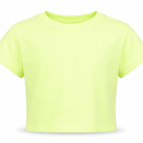 NEXT Girls Green  Cotton Basic T-Shirt Size 3 Years Crew Neck  - Neon