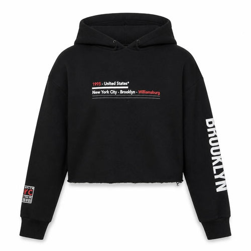 915 Generation Girls Black  Polyester Pullover Hoodie Size 12-13 Years   - Cropped