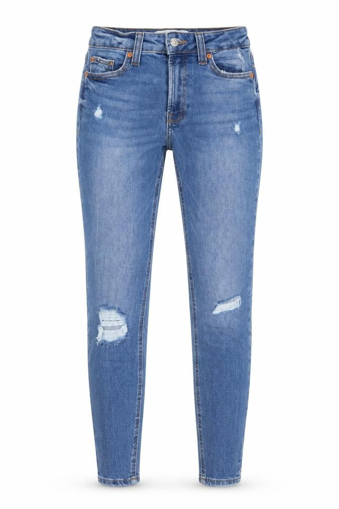 Denim Co Womens Blue  Cotton Skinny Jeans Size 6 L27 in Regular Button