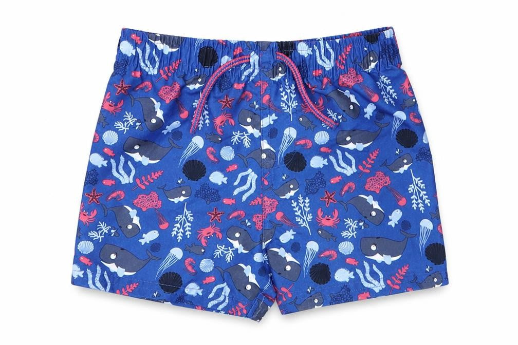 Front view of Primark boys’ blue polyester sweatpants, size 18, months drawstring