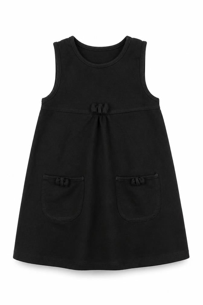 Lily & Dan Girls Black  Viscose A-Line  Size 3 Years  Round Neck