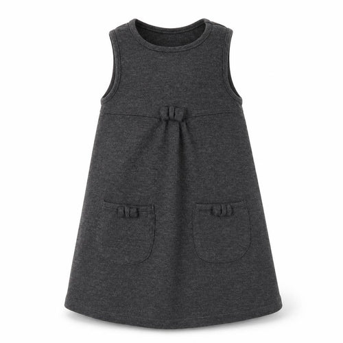 Lily & Dan Girls Grey  Viscose A-Line  Size 3 Years  Round Neck