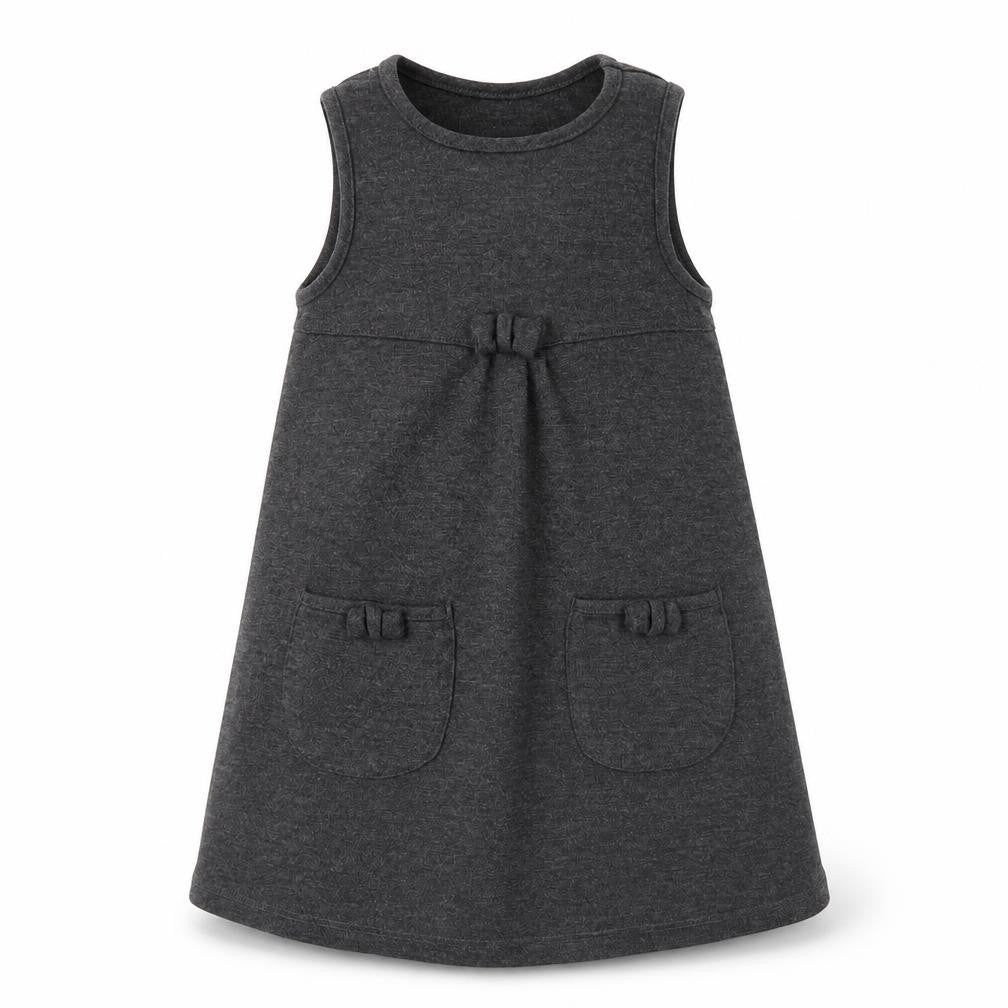 Lily & Dan Girls Grey  Viscose A-Line  Size 3 Years  Round Neck