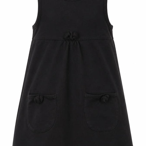 Lily & Dan Girls Black  Viscose A-Line  Size 3 Years  Round Neck