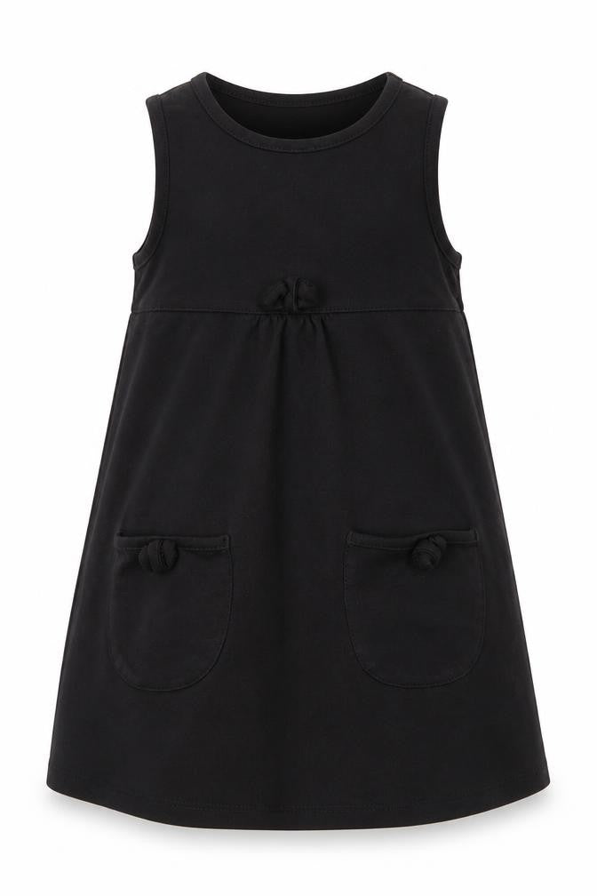 Lily & Dan Girls Black  Viscose A-Line  Size 3 Years  Round Neck