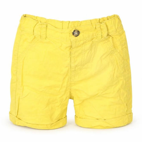 M&S Baby Yellow  Cotton Capri Trousers Size 12 Months  Button