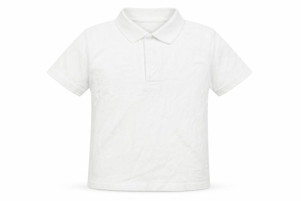 George Boys White  Cotton Basic Polo Size 3-4 Years Collared