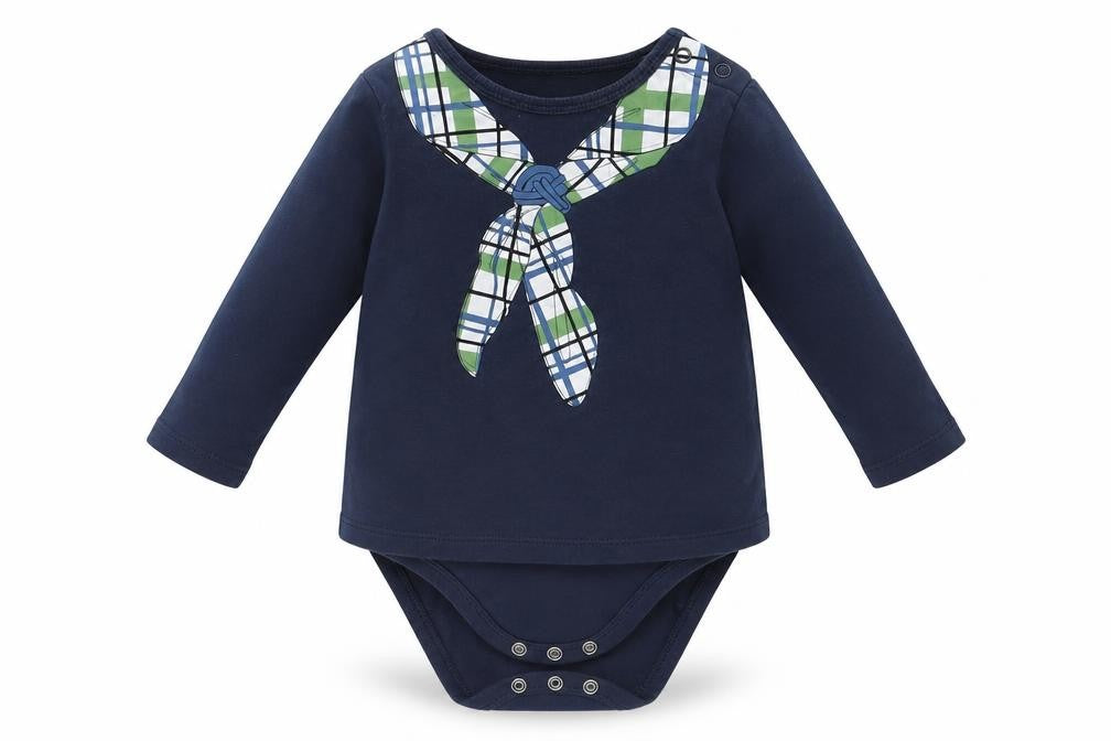 Lupilu Baby Blue Geometric Cotton Babygrow One-Piece Size 6-9 Months  Buckle