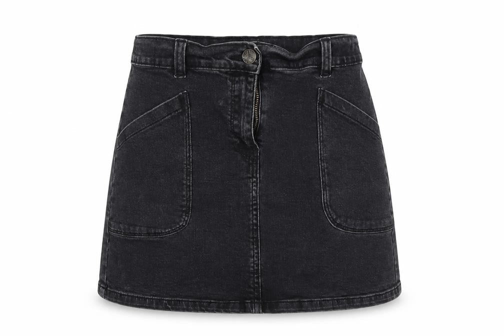 Nutmeg Girls Black  Cotton Mini Skirt Size 11-12 Years  Regular