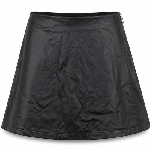 H&M Girls Black  Polyurethane Skater Skirt Size 12 Years  Regular