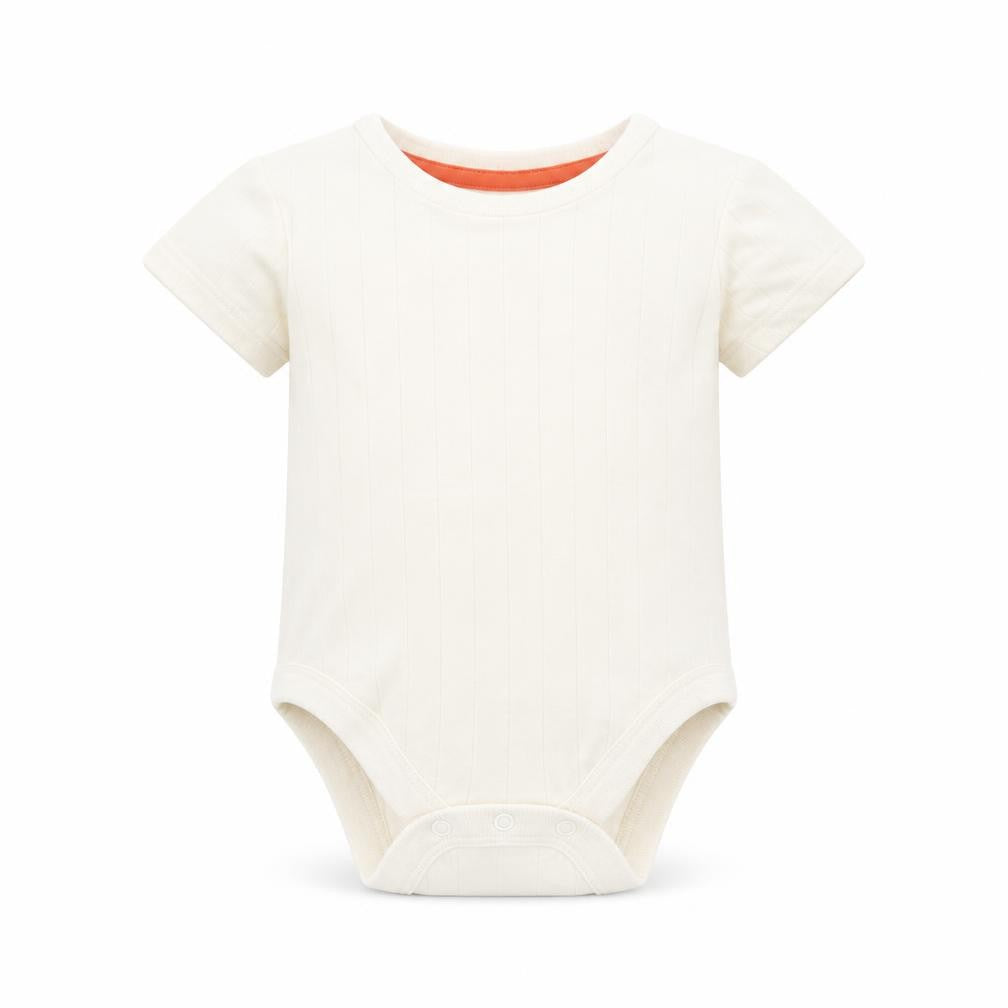 M&S Baby Ivory  Cotton Romper One-Piece Size 12-18 Months  Snap