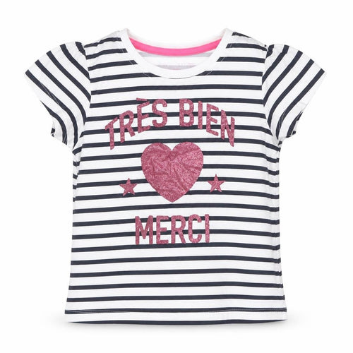 Young Dimension Girls Multicoloured Spotted Cotton Basic T-Shirt Size 4-5 Years Crew Neck Pullover - Tres Bien Merci