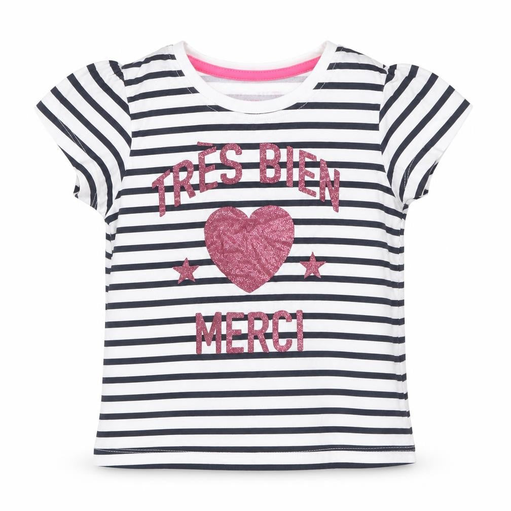 Young Dimension Girls Multicoloured Spotted Cotton Basic T-Shirt Size 4-5 Years Crew Neck Pullover - Tres Bien Merci