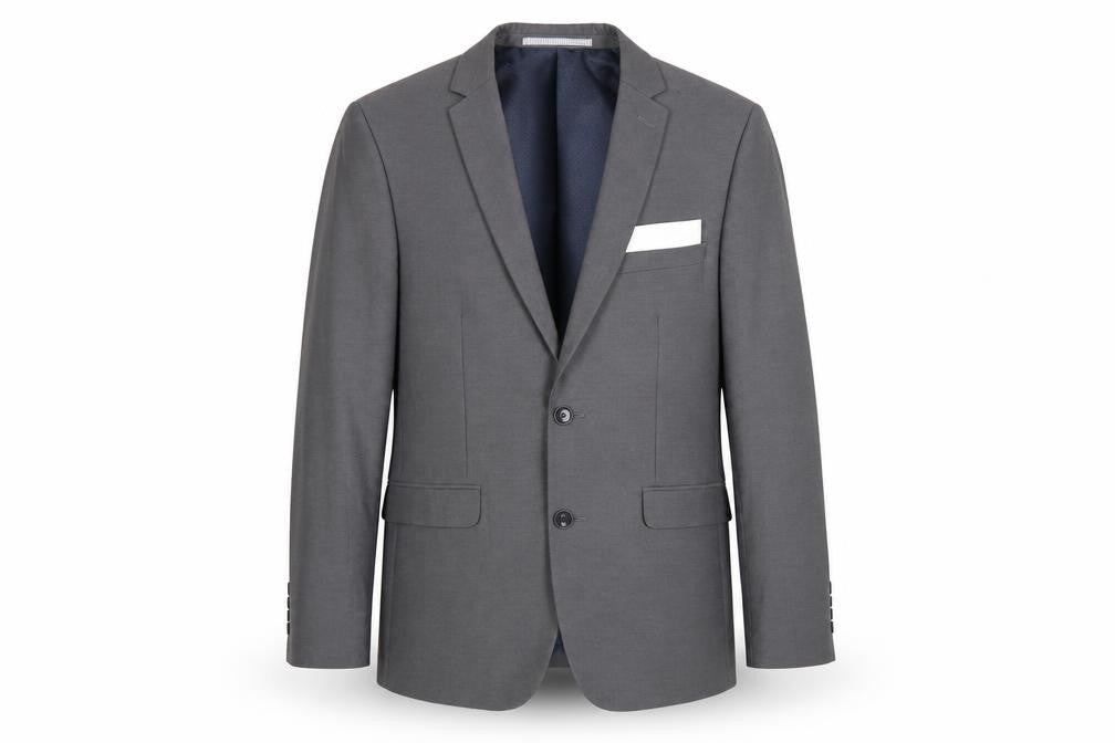 Burton Mens Grey  Polyester Jacket Blazer Size 38   - Skinny Fit
