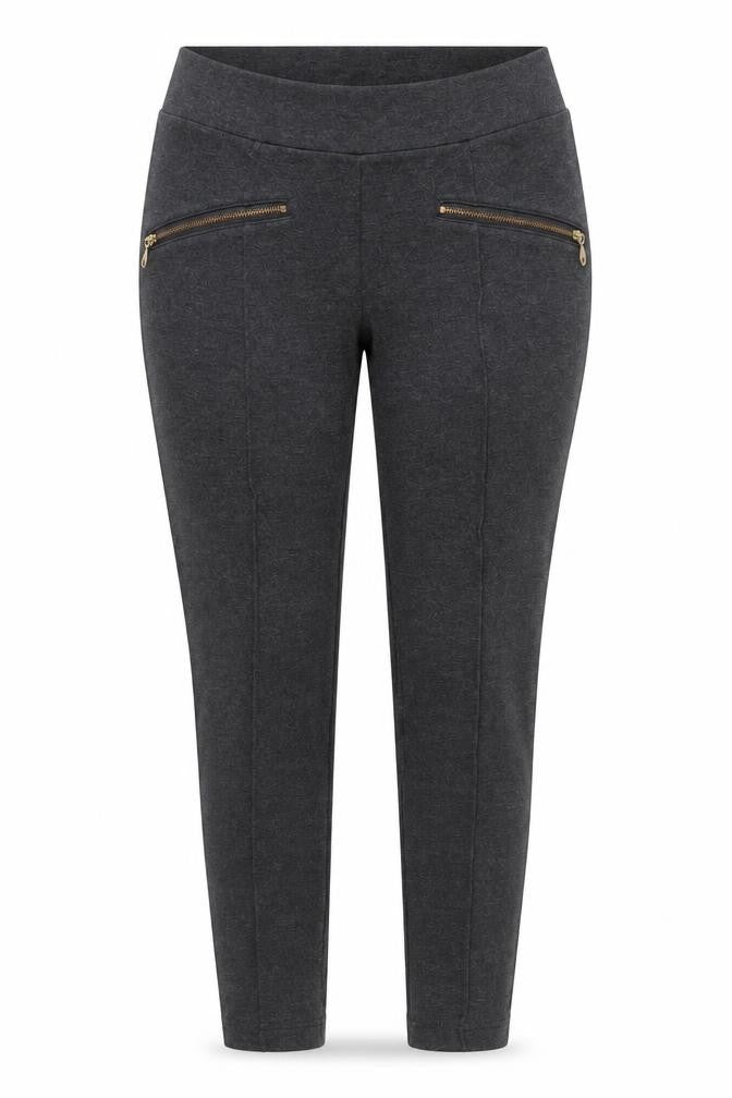 Papaya Womens Grey  Viscose Carrot Trousers Size 10 L24 in Regular