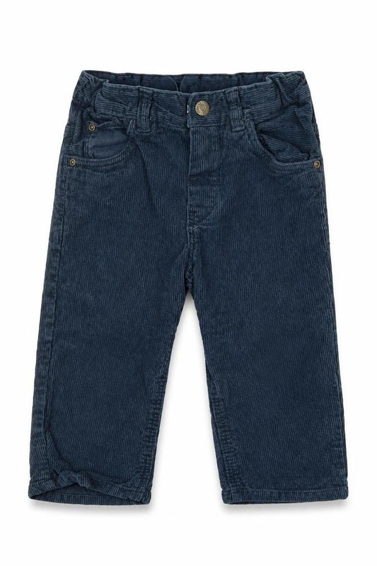 Front view of H&M Baby Blue Cotton Capri Jeans, size 12, Months Button