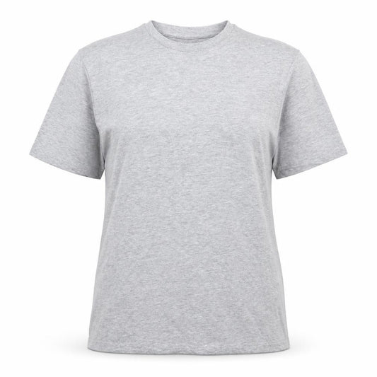 Front view of Primark women’s grey cotton basic t-shirt, size XS, round neck