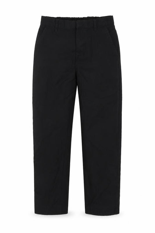 Front view of Tu boys’ black polyester dress pants trousers, size 9, months regular - school wear