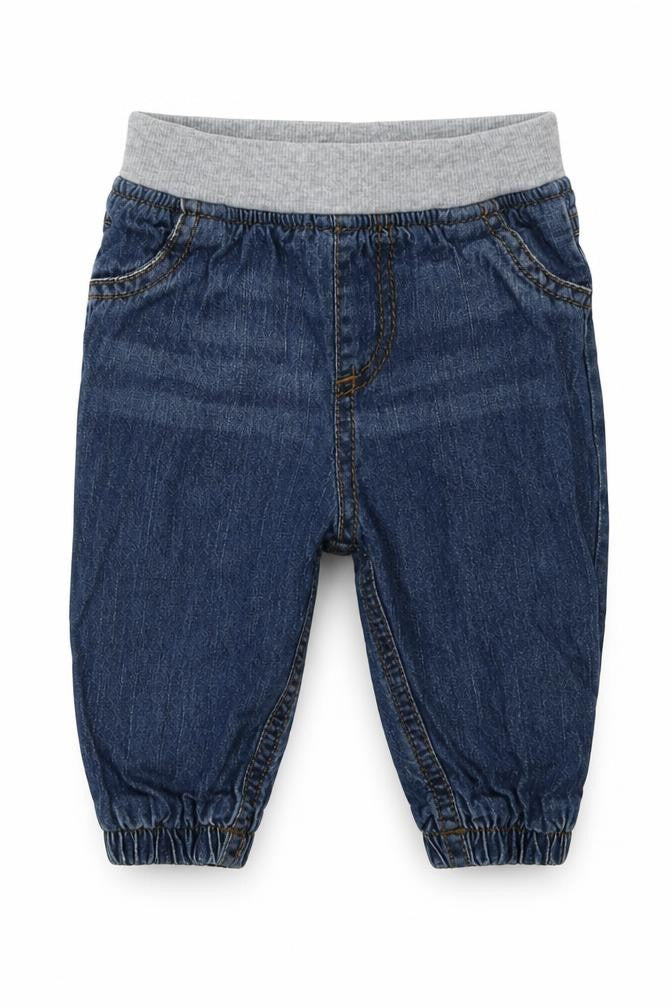 F&F Boys Blue  Cotton Capri Trousers Size 3-6 Months