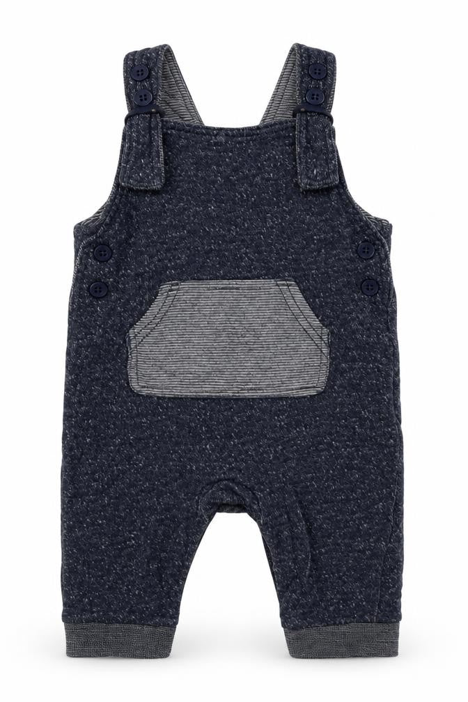 George Boys Blue  Cotton Dungaree One-Piece Size 3-6 Months  Button