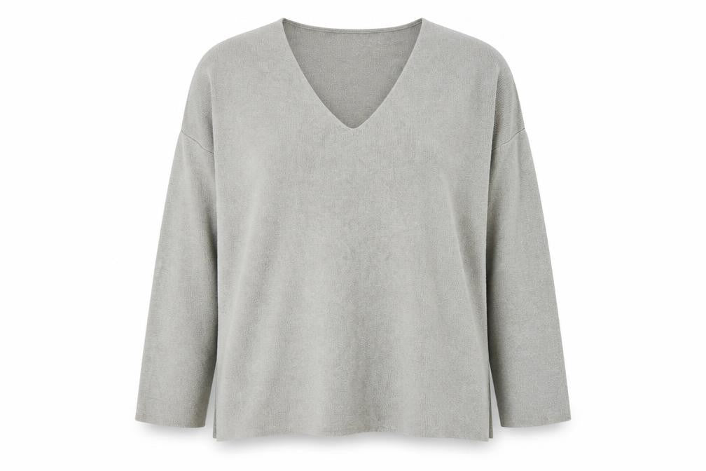 Front view of Only women’s green v-neck viscose jumper, size S