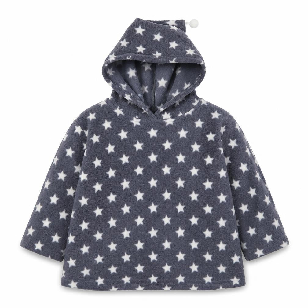 India Cymru Girls Grey Geometric Polyester Top Pyjama Top Size 5-6 Years  Pullover - Stars