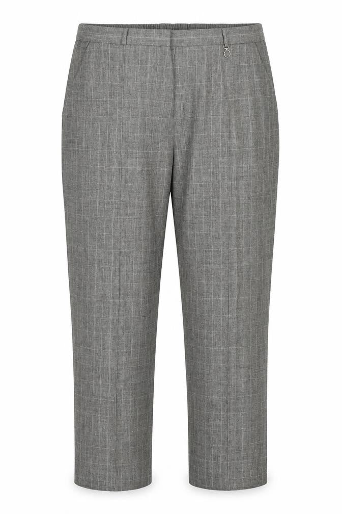 BM Womens Grey Plaid Polyester Dress Pants Trousers Size 18 L23 in Regular