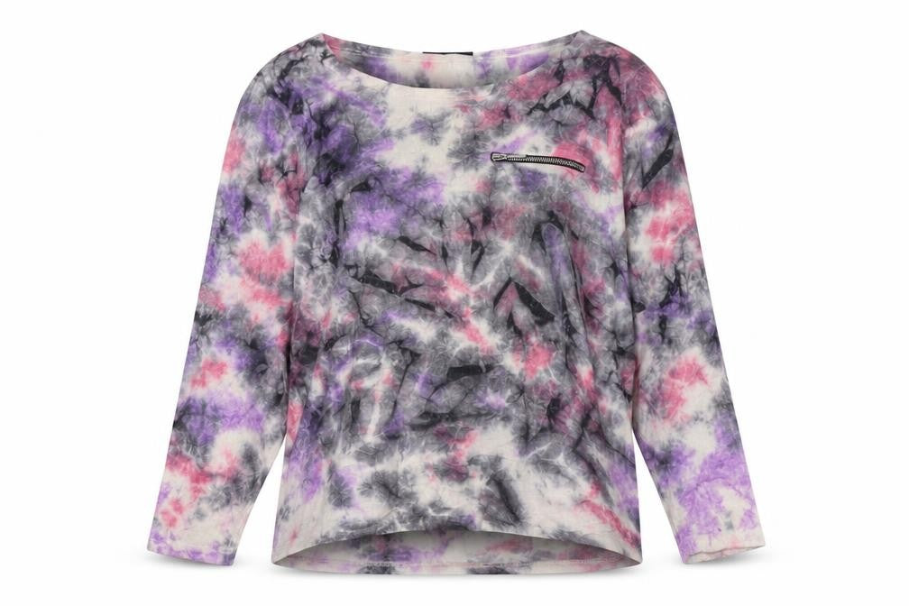 Front view of Warehouse women’s pink viscose pullover sweatshirt, size UK 12, pullover