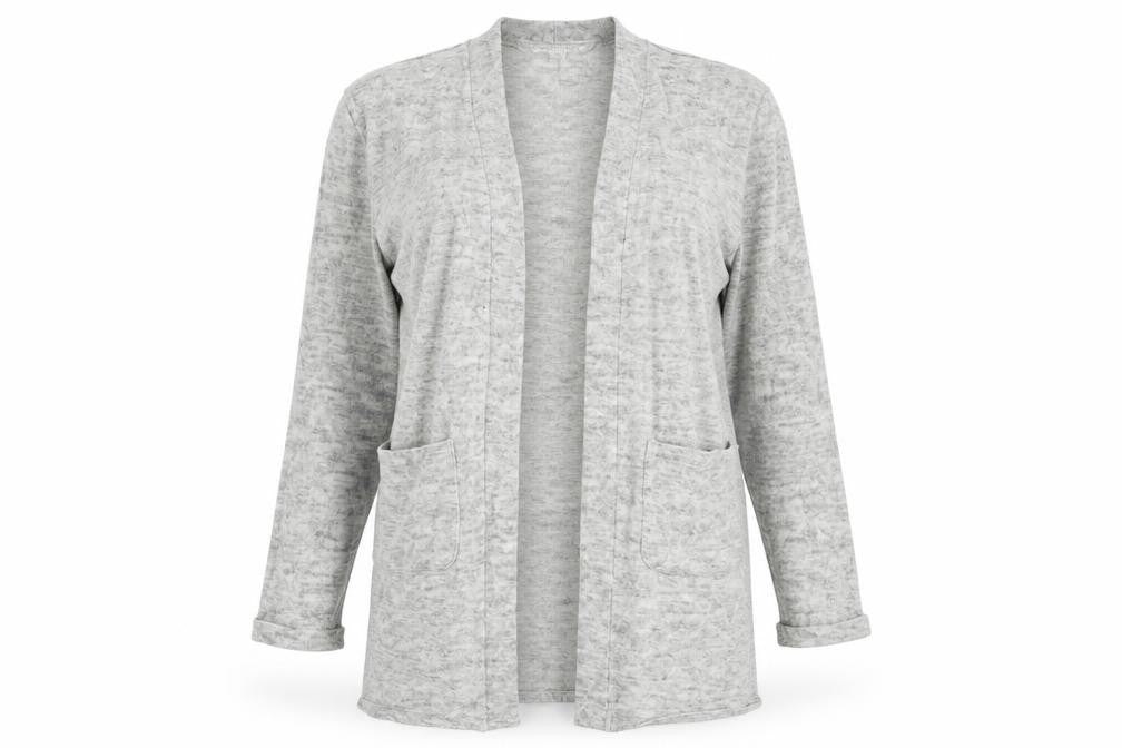 Forever New Womens Grey Collared  Acrylic Cardigan Jumper Size S